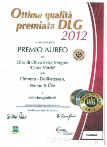 Premio “DLG Gold Awards 2012”